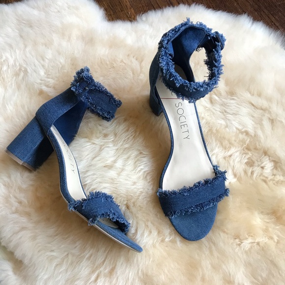 Sole Society Shoes - Sole / Society Helgah Fringe Sandals in Blue